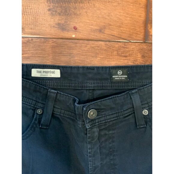 AG Adriano Goldschmied Protege Straight Leg Black Chino Pants, Size 36 - Picture 2 of 5